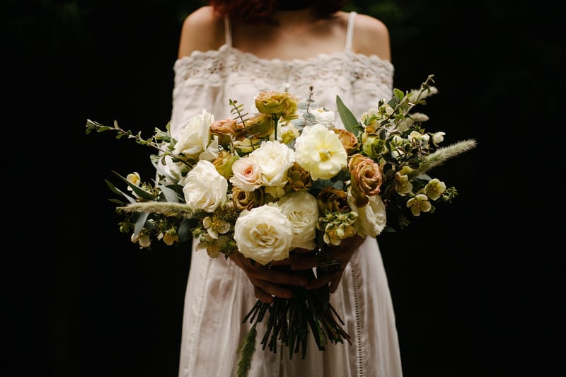 Bride with handcrafted accessories